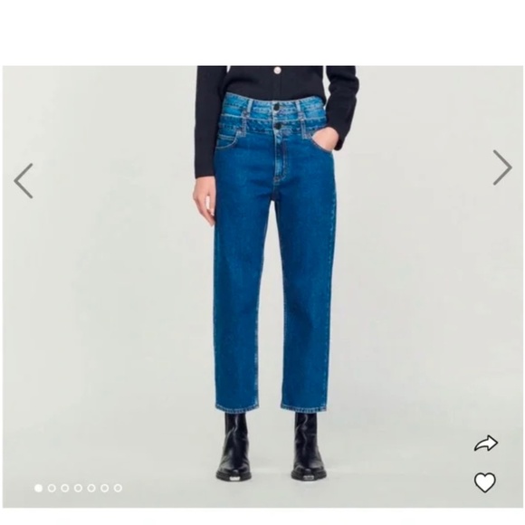 Sandro Kitty Double Waist Jeans - Picture 1 of 6